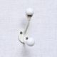 Cream Double Loop Ceramic Iron Hooks